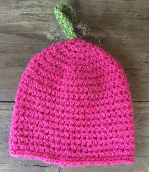 Baby Alpaca Hand Knitted Newborn Beanie "Petal"