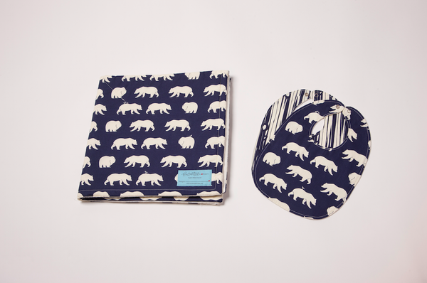 Organic Bib & Blanket Set: California Dreaming