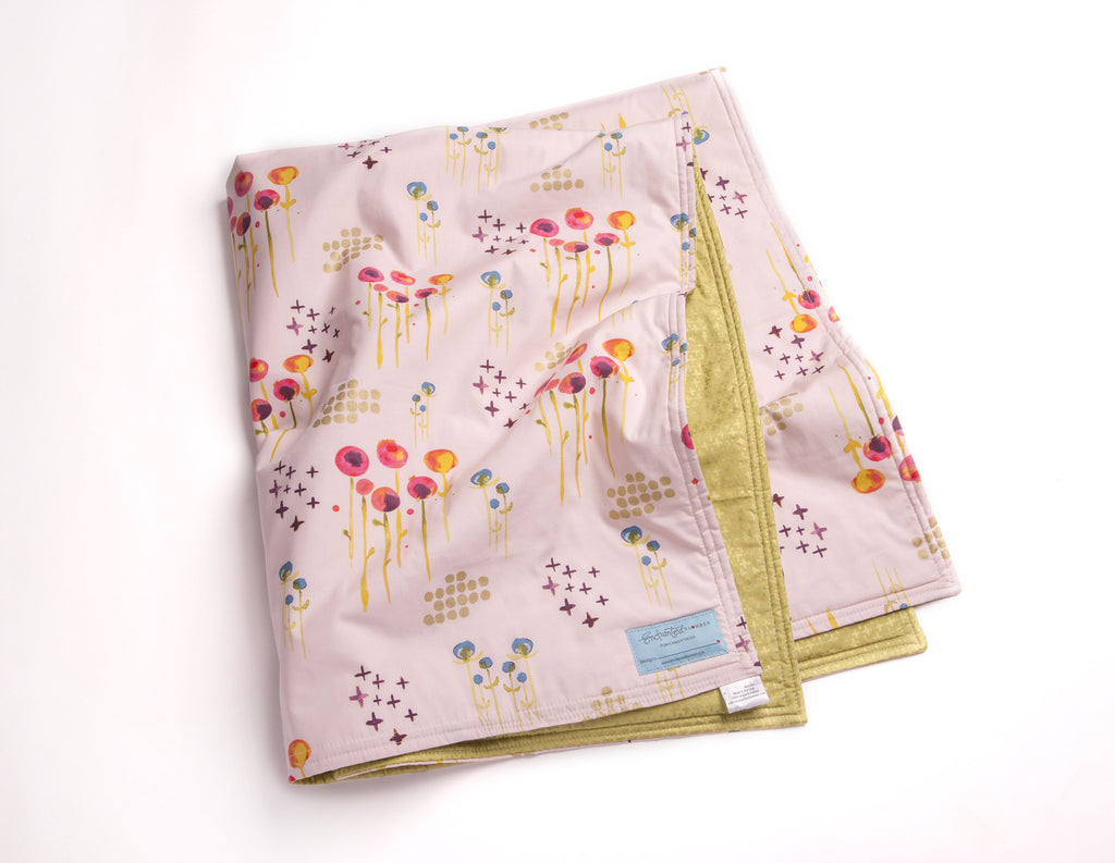 Welcome Baby Blanket "Flowers of Happiness"